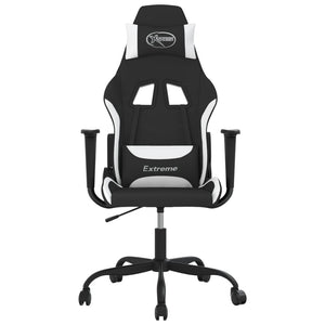 Gaming Stuhl mit Massage Schwarz/Weiß