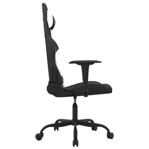 Gaming Stuhl mit Massage Schwarz/Weiß