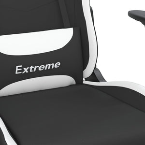Gaming Stuhl mit Massage Schwarz/Weiß