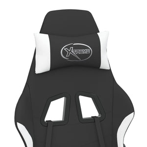 Gaming Stuhl mit Massage Schwarz/Weiß