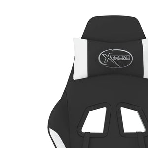Gaming Stuhl mit Massage Schwarz/Weiß