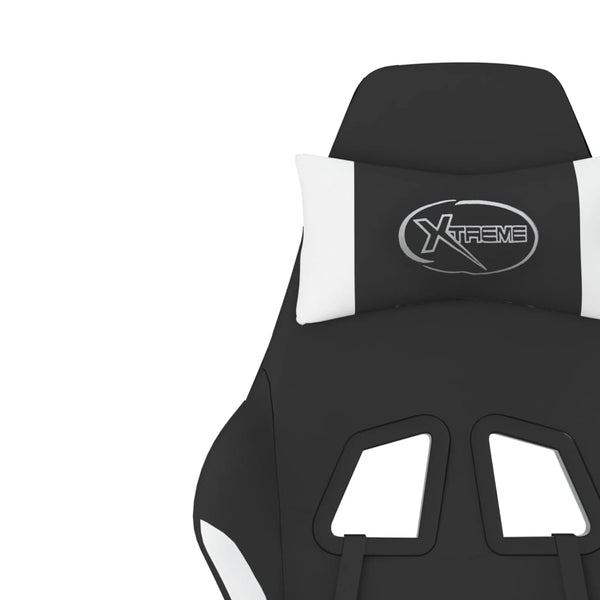 Gaming Stuhl mit Massage Schwarz/Weiß