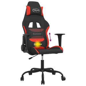 Gaming-Stuhl mit Massagefunktion, Schwarz/Rot