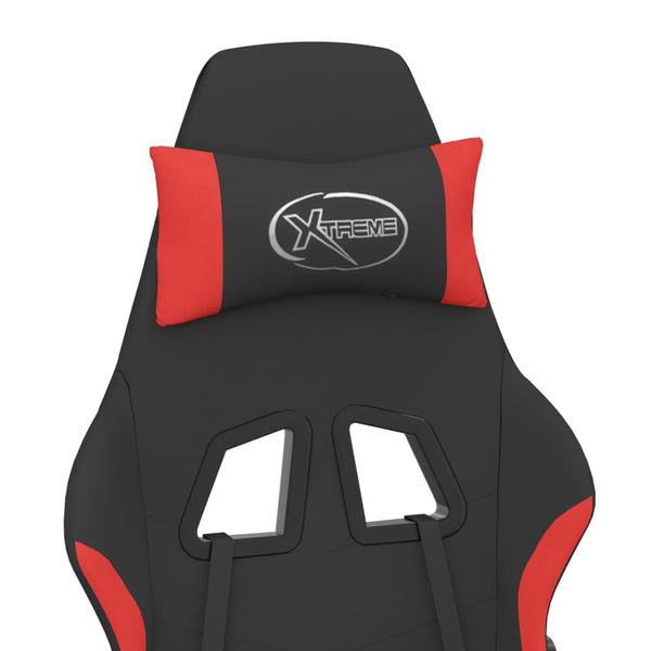 Gaming-Stuhl mit Massagefunktion, Schwarz/Rot