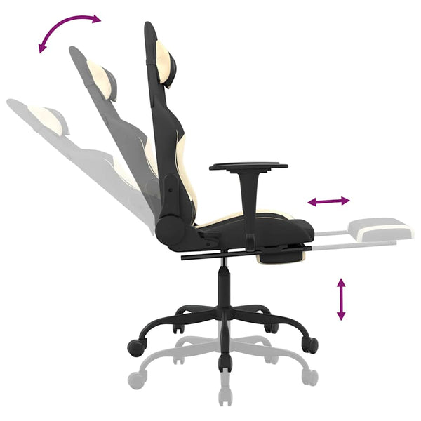 Gaming-Stuhl mit Massage & Fußstütze