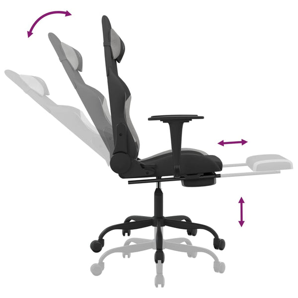 Gaming-Stuhl mit Massage & Fußstütze