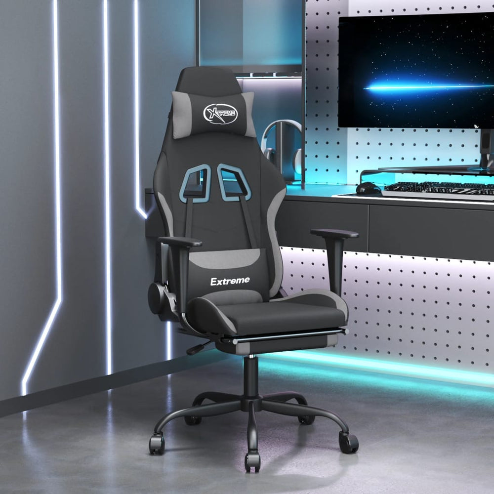 Gaming-Stuhl mit Massage & Fußstütze