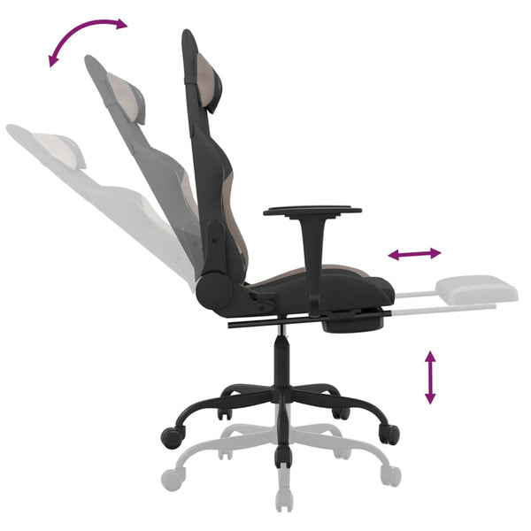 Gaming Stuhl mit Massage & Fußstütze
