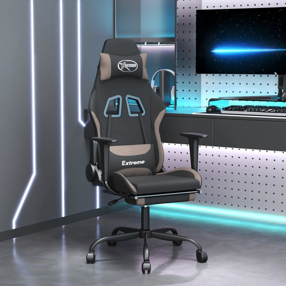 Gaming Stuhl mit Massage & Fußstütze