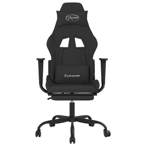 Gaming Stuhl mit Massage & Fußstütze Schwarz
