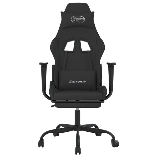 Gaming Stuhl mit Massage & Fußstütze Schwarz