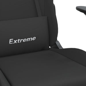 Gaming Stuhl mit Massage & Fußstütze Schwarz