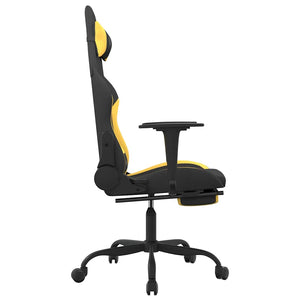 Gaming Stuhl mit Massage, Fußstütze Schwarz/Gelb