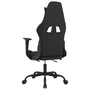 Gaming Stuhl mit Massage, Fußstütze Schwarz/Gelb