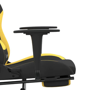 Gaming Stuhl mit Massage, Fußstütze Schwarz/Gelb