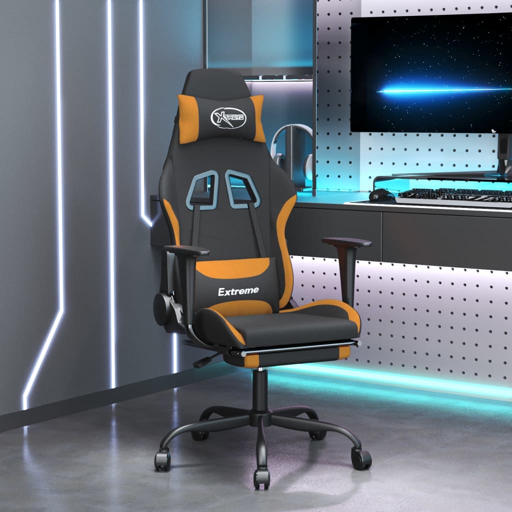 Gaming-Stuhl mit Massage & Fußstütze