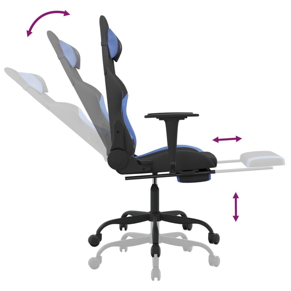 Gaming Stuhl mit Massage & Fußstütze