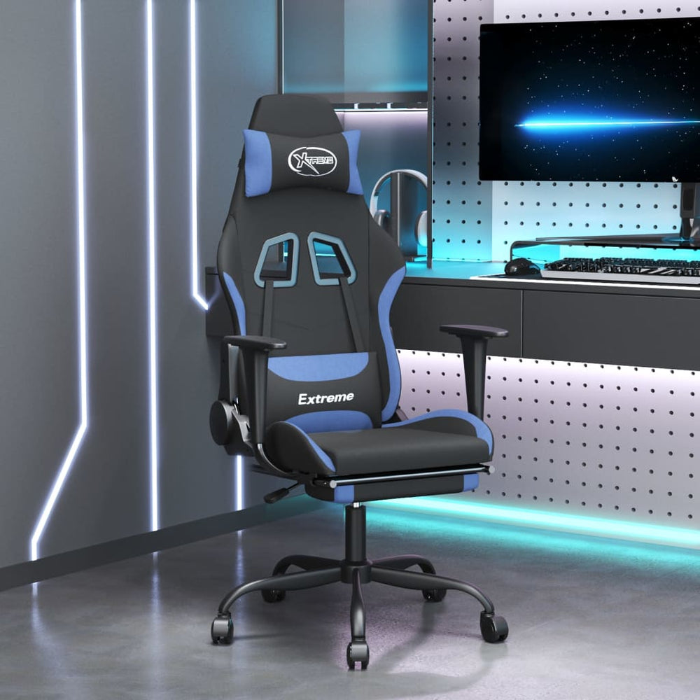 Gaming Stuhl mit Massage & Fußstütze