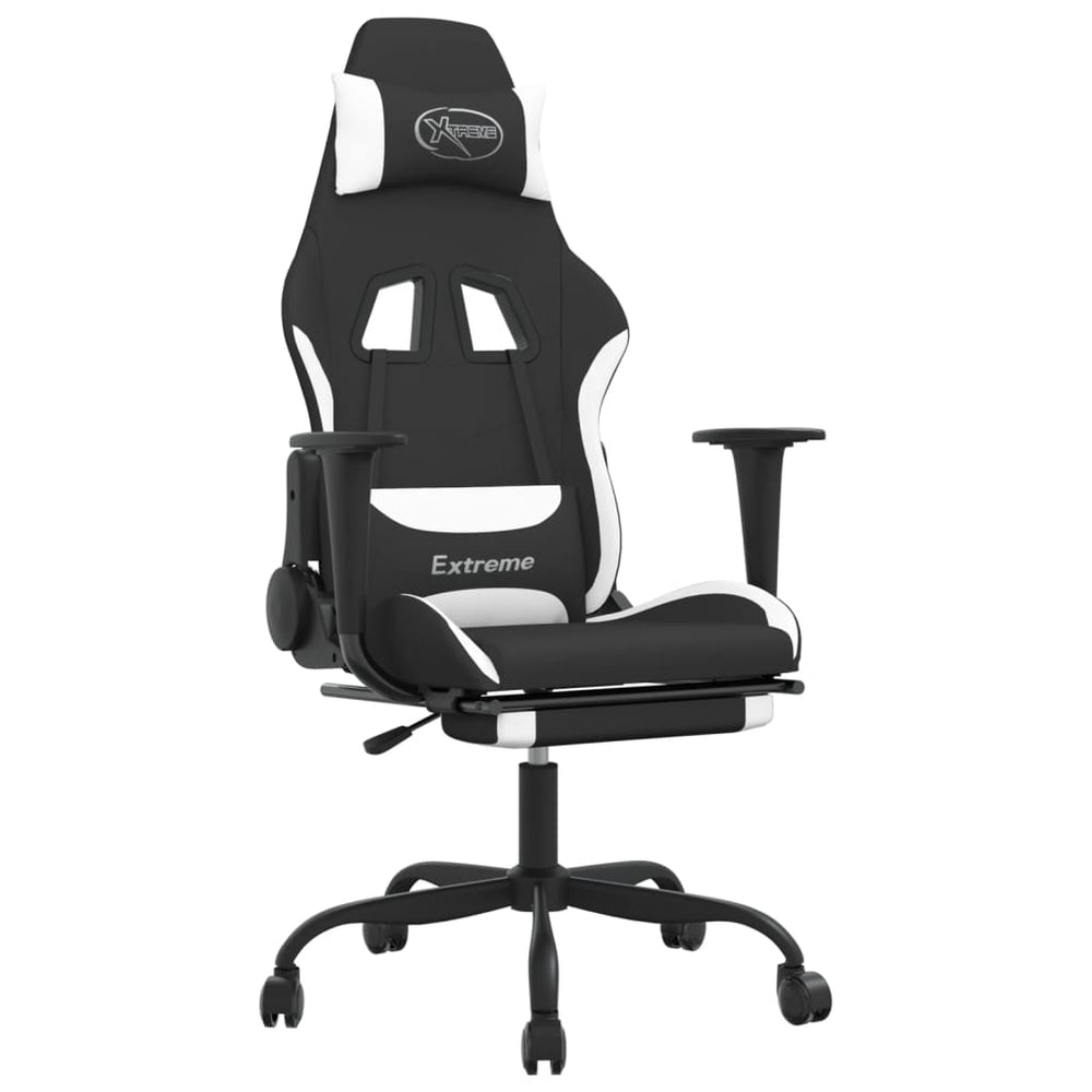 Gaming Stuhl mit Massage & Fußstütze
