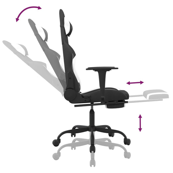 Gaming Stuhl mit Massage & Fußstütze