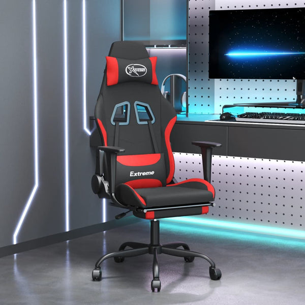 Gaming-Stuhl mit Massage Schwarz/Rot