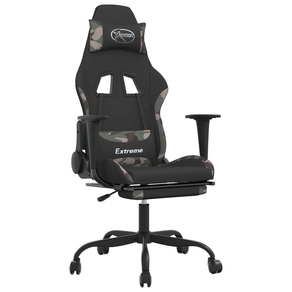 Gaming Stuhl mit Massage & Fußstütze