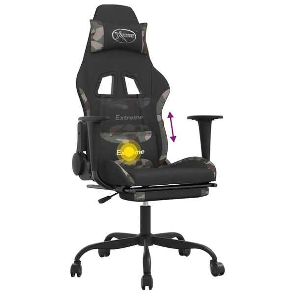 Gaming Stuhl mit Massage & Fußstütze