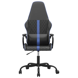 Gaming Stuhl mit Massagefunktion Blau Schwarz