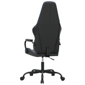 Gaming Stuhl mit Massagefunktion Blau Schwarz