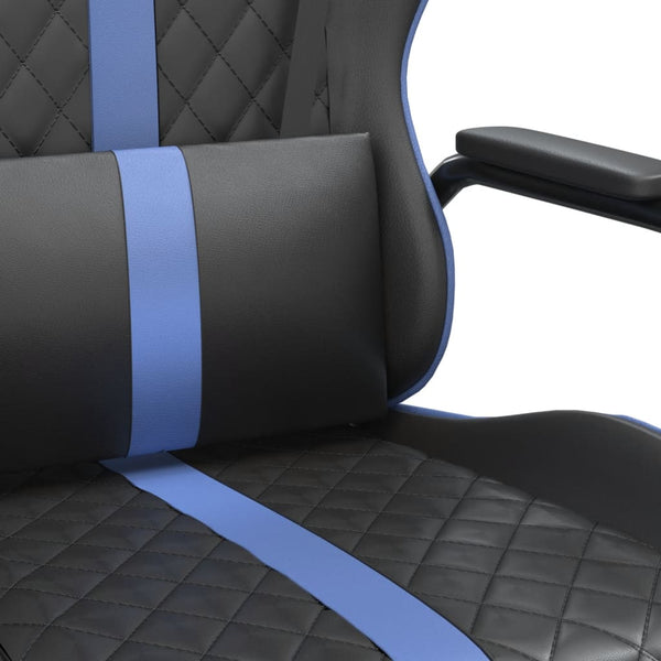 Gaming Stuhl mit Massagefunktion Blau Schwarz