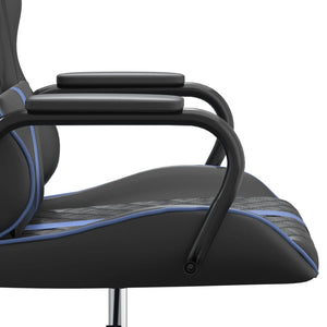 Gaming Stuhl mit Massagefunktion Blau Schwarz