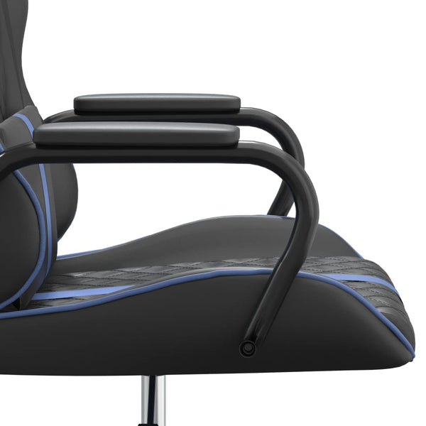 Gaming Stuhl mit Massagefunktion Blau Schwarz