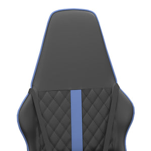 Gaming Stuhl mit Massagefunktion Blau Schwarz