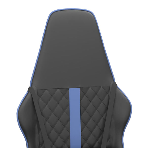 Gaming Stuhl mit Massagefunktion Blau Schwarz