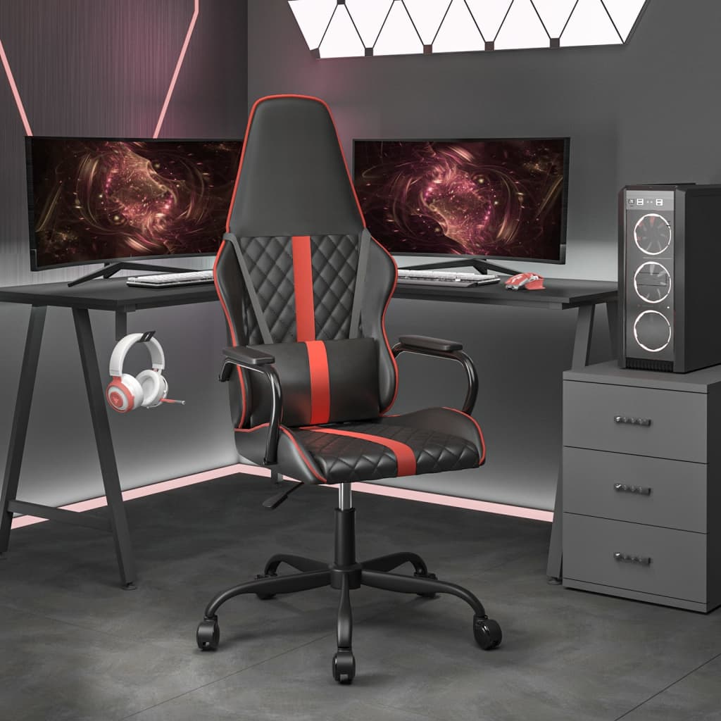 Gaming Stuhl mit Massage Rot/Schwarz