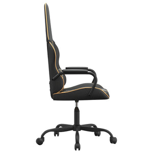 Gaming-Stuhl mit Massagefunktion Gold Schwarz