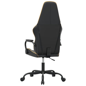 Gaming-Stuhl mit Massagefunktion Gold Schwarz