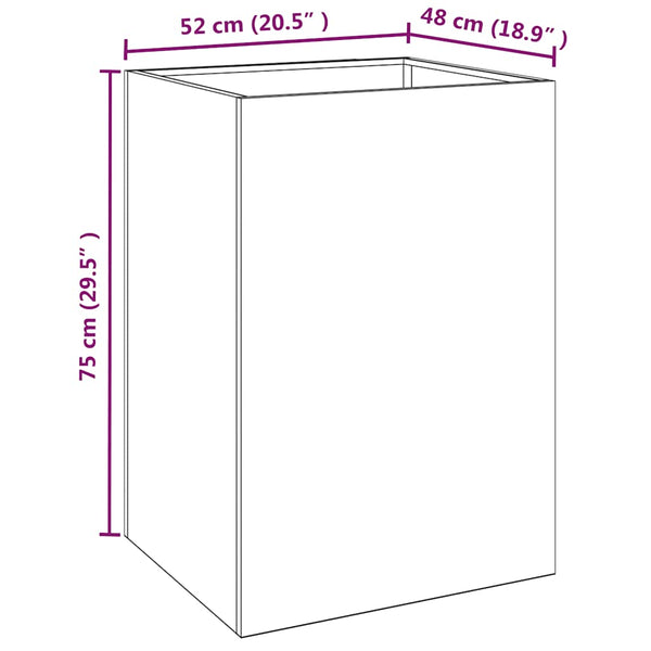Cortenstahl Pflanzkübel 52x48x75 cm
