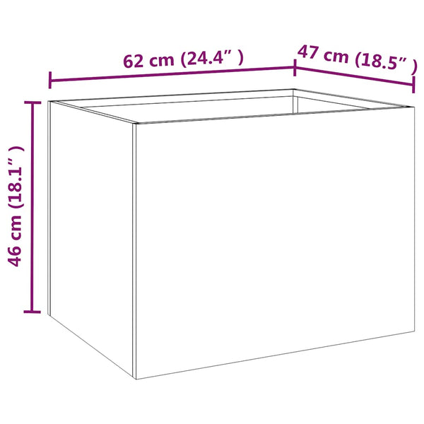 Cortenstahl Pflanzkübel, 62 cm