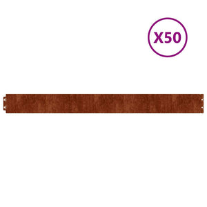 Cortenstahl Rasenkanten 50 Stk. 10x103 cm