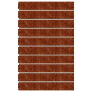 Cortenstahl Rasenkanten, 10er Set, 15x103 cm