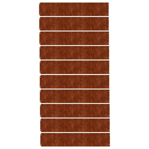 Cortenstahl Rasenkanten, 10er Set, 20x103 cm