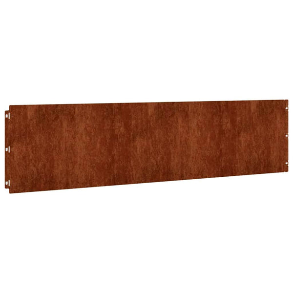 Cortenstahl Rasenkanten, 10er Set, 25x103 cm