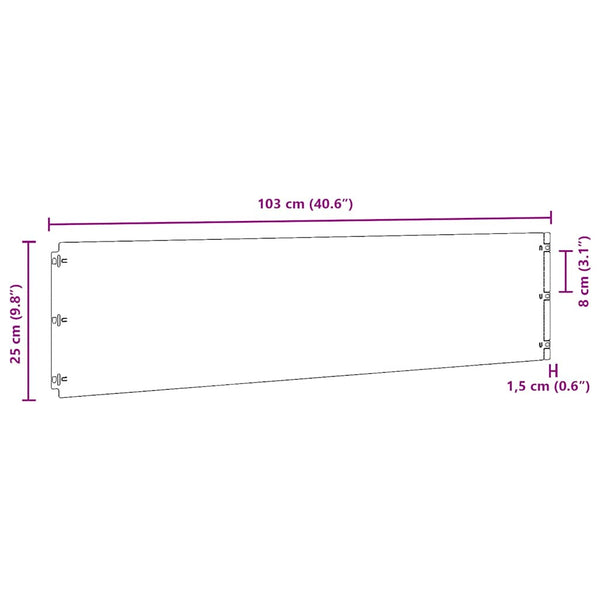 Cortenstahl Rasenkanten, 10er Set, 25x103 cm