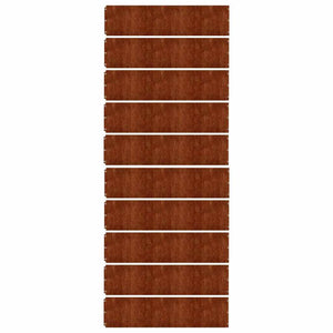 Cortenstahl Rasenkanten, 10er Set, 25x103 cm