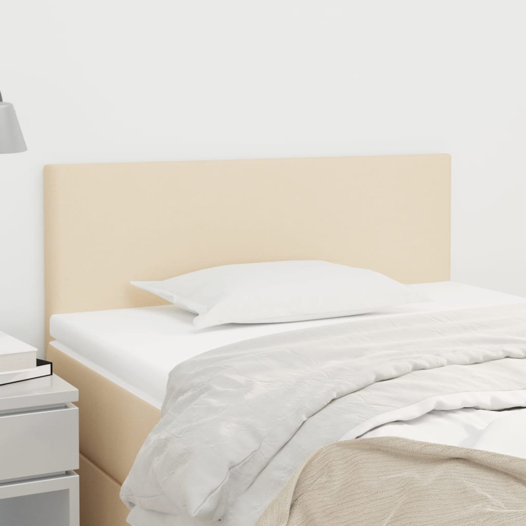 Creme Stoff Kopfteil 80 cm