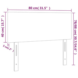 Weißes Kopfteil 80 cm Kunstleder