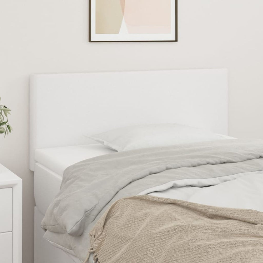 Weißes Kopfteil 80 cm Kunstleder