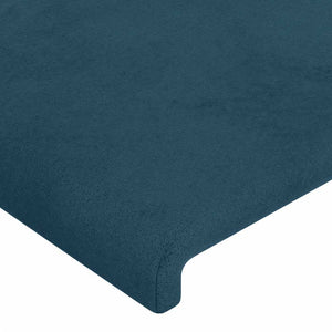 Dunkelblaues Samt Kopfteil 80 cm
