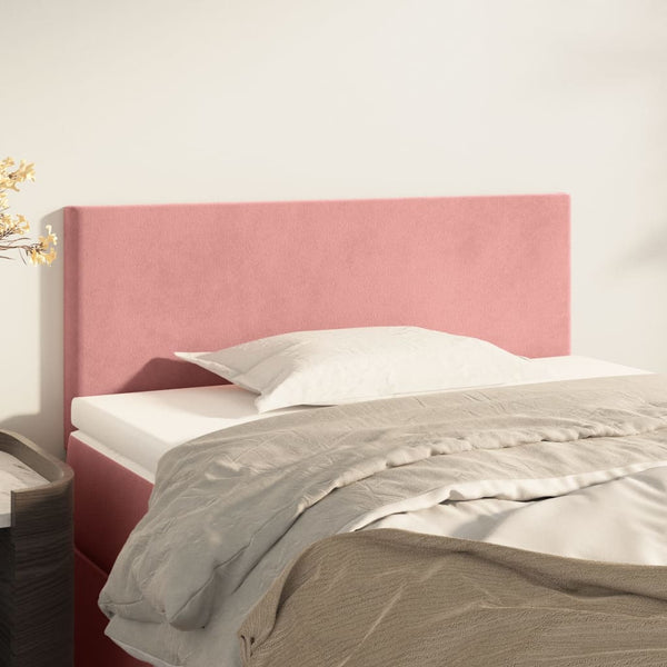 vidaXL Tête de lit rose 80x5x78/88 cm velours